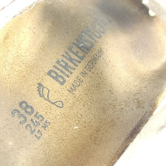 Birkenstock Women's Gizeh EU38 US9 White Birko-Flor T-strap Thong Sandals Shoes - Picture 10 of 16